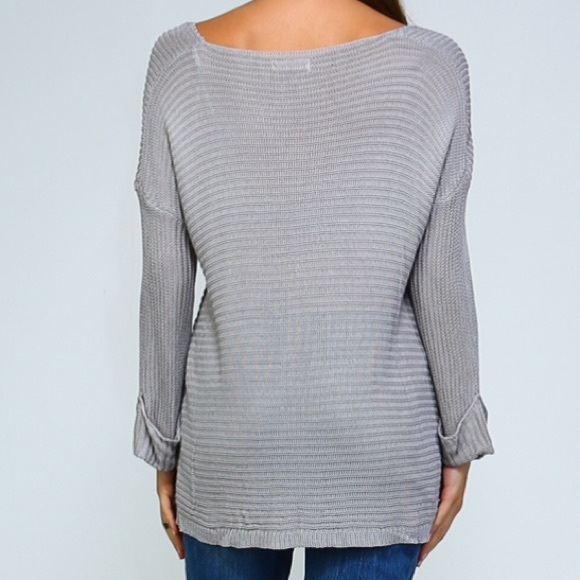 LAST M/L NewBoho Knitted V Neck Sweater - Picture 4 of 4